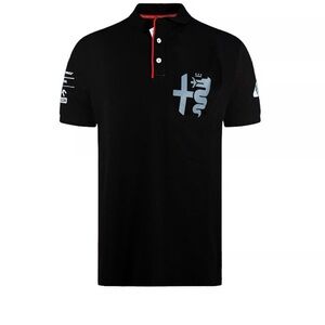 Black Polo Shirt with Logo